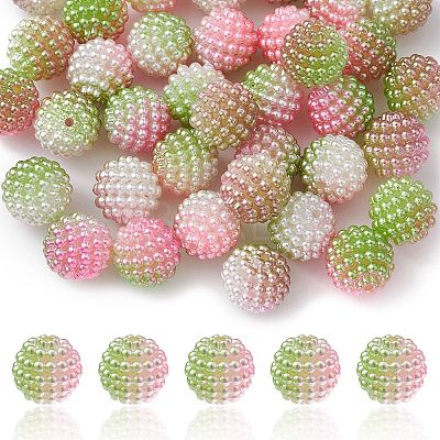 Imitation Pearl Acrylic Beads OACR-FS0001-42B-1