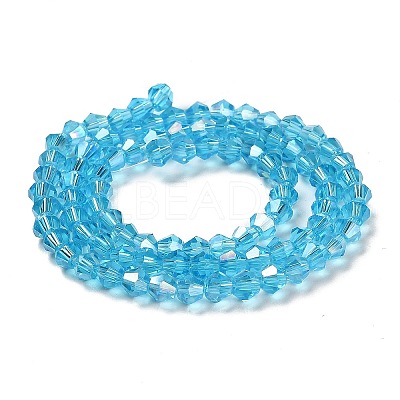 Transparent Electroplate Glass Beads Strands EGLA-A039-T3mm-B19-1
