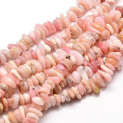 Natural Morganite Chip Beads Strands G-E271-85-1