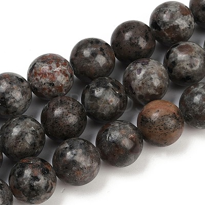 Natural Larvikite Beads Strands G-F792-C03-03-1