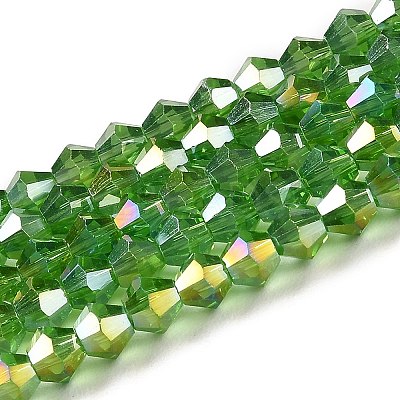 Transparent Electroplate Glass Beads Strands EGLA-A039-T2mm-B03-1