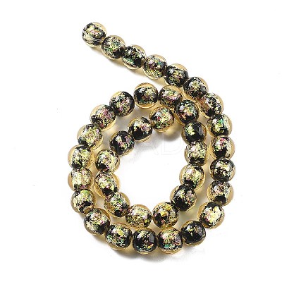 Handmade Foil Lampwork Beads Strands FOIL-K003-06B-20-1