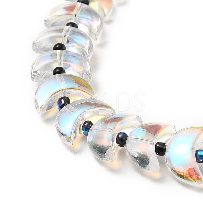 Transparent Electroplate Glass Beads Strands EGLA-E030-01O-1