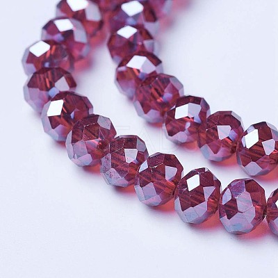 Electroplate Glass Beads Strands EGLA-A034-T4mm-A02-1