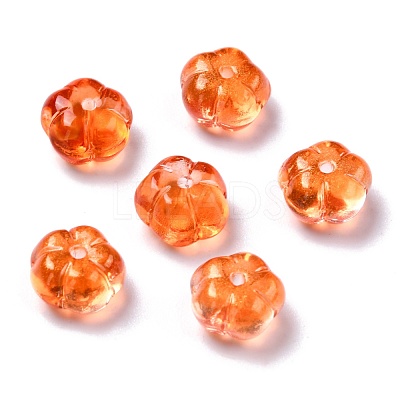 Autumn Theme Transparent Glass Beads X-GLAA-P049-A01-1