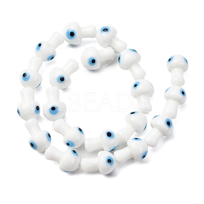 Handmade Evil Eye Lampwork Beads Strands LAMP-S069-01A-1