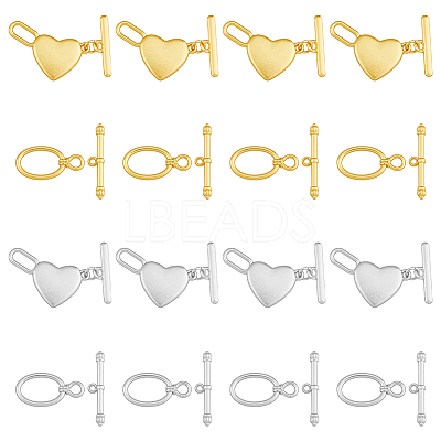 24 Sets 4 Styles Alloy Toggle Clasps FIND-FH0008-12-1
