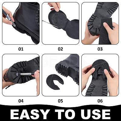 Shoe Repair Synthetic Rubber Shoe Sole Replacement DIY-WH0899-726A-1
