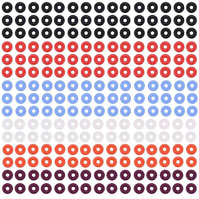 300Pcs 6 Colors Rubber O Rings KY-LS0001-01-1