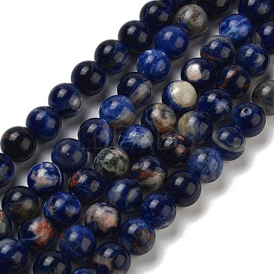 Natural South Africa Sodalite Beads Strands G-S259-35-8mm-1