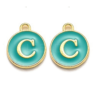 Golden Plated Alloy Enamel Charms LS-ENAM-Q437-15C-1