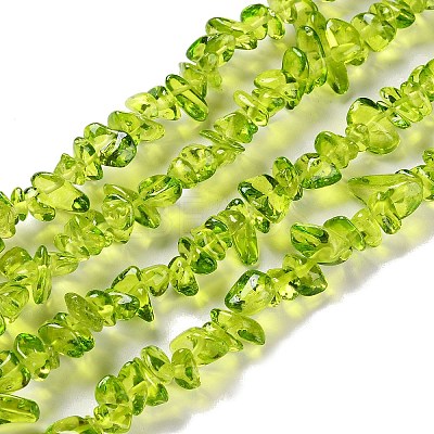 Spray Painted Transparent Glass Beads Strands GLAA-P060-01A-11-1