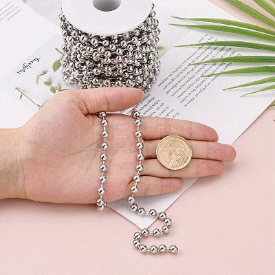 Tarnish Resistant 304 Stainless Steel Ball Chains CHS-A002B-1.5mm-1