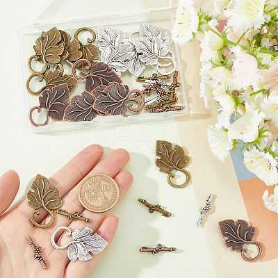 30Pcs 3 Colors Alloy Toggle Clasps FIND-SP0001-55-1