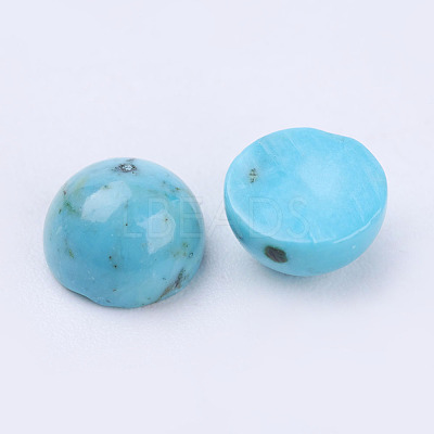 Natural Howlite Cabochons X-TURQ-L028-05-6mm-1