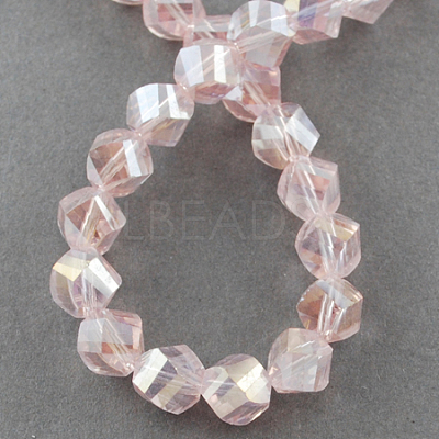 Electroplate Glass Beads Strands EGLA-R031-4mm-01-1