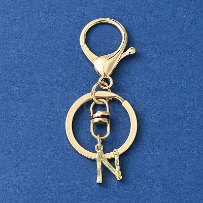 Alloy Initial Letter Charm Keychains KEYC-YW00006-14-1