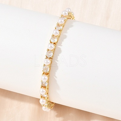 Brass Pave Clear Cubic Zirconia Tennis Bracelets for Women KK-CBA68DA-08G-1