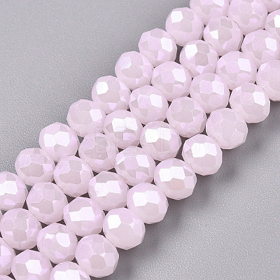 Electroplate Glass Beads Strands EGLA-A044-J6mm-A02-1