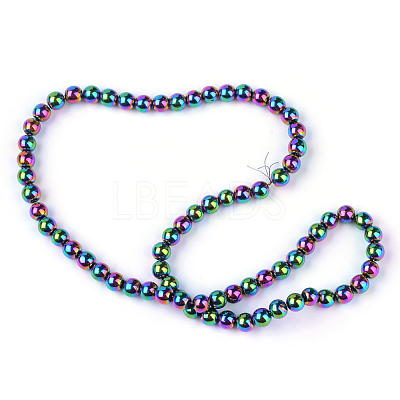 Non-magnetic Synthetic Hematite Beads Strands X-G-S096-4mm-5-1