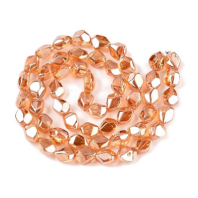 Electroplate Glass Beads Strands EGLA-T021-10D-1