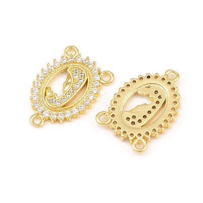 Brass Micro Pave Clear Cubic Zirconia Chandelier Component Links CU-CBA5CB0-13G-1