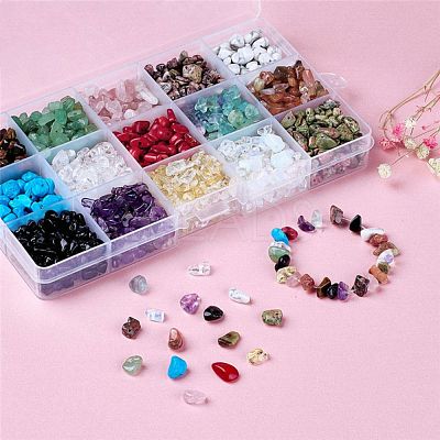 Mixed Natural & Synthetic Gemstone Beads G-X0003-B-1