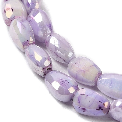 Electroplate Glass Beads Strands GLAA-D013-05F-1