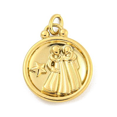 304 Stainless Steel Pendants Rhinestone Settings STAS-O009-01F-G-1