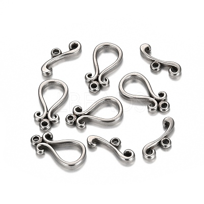 Tarnish Resistant 304 Stainless Steel Toggle Clasps STAS-I157-01P-1