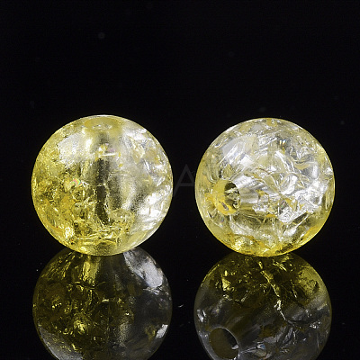 Transparent Crackle Acrylic Beads CACR-N002-03-1