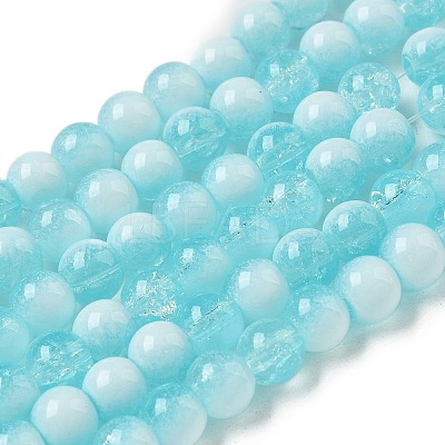 Crackle Glass Beads Strands GLAA-U001-6mm-08-1