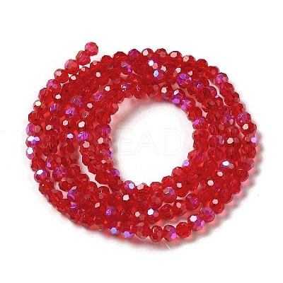 Electroplate Transparent Glass Beads Strands EGLA-A035-T3mm-L07-1