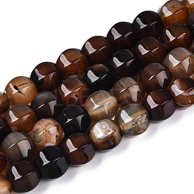 Dyed Natural Agate Beads Strands G-T144-50A-02-1