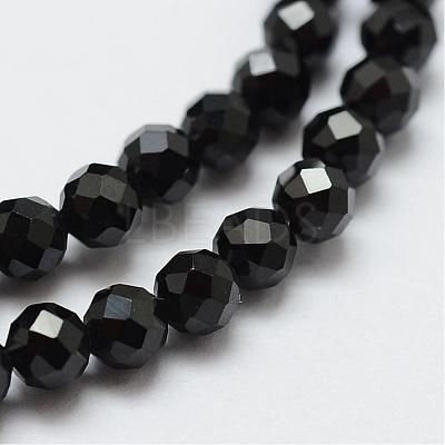 Natural Black Spinel Beads Strands G-E366-07-3mm-1