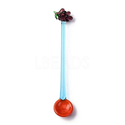 Handmade Glass Fruits Spoons AJEW-A067-01-1