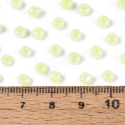DIY Craft Beads 6/0 Ceylon Round Glass Seed Beads X-SEED-A011-4mm-152-1