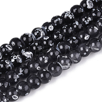 Baking Paint Glass Beads Strands DGLA-N015-4mm-10-1