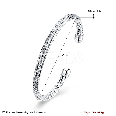 Trendy Brass Cuff Bangles BJEW-BB31070-1
