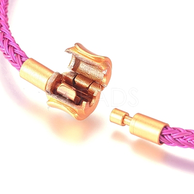 Braided Stainless Steel Wire European Style Bracelets Making AJEW-D047-02A-G-1
