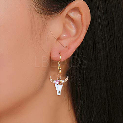 50Pcs 5 Style Zinc Alloy Enamel Pendants PALLOY-CJ0001-145-1