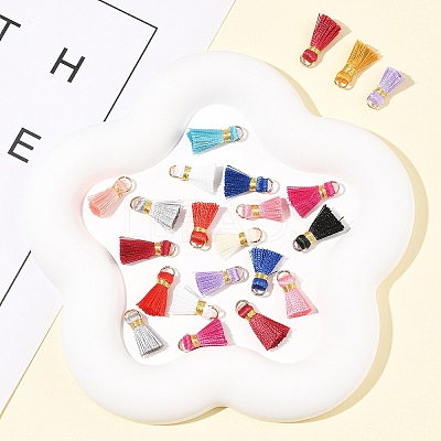 20Pcs Handmade Polycotton(Polyester Cotton) Tassel Decorations FIND-FS0003-27G-1
