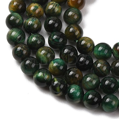 Grade AB Natural Tiger Eye Beads Strands G-B133-A02-6MM-02-1