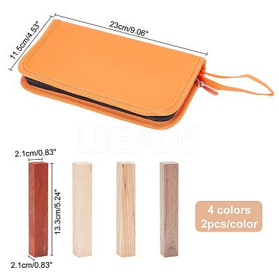 8 Pcs 4 Colors Wood Block WOOD-CA0001-13-1