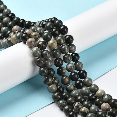 Natural Wood Lace Stone Wooden Jasper Beads Strands G-P497-02B-01-1
