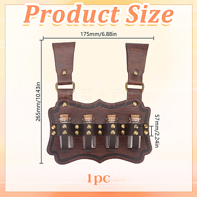 PU Leather with Alloy Gold Metallurgy Storage Belt AJEW-WH0481-41B-1
