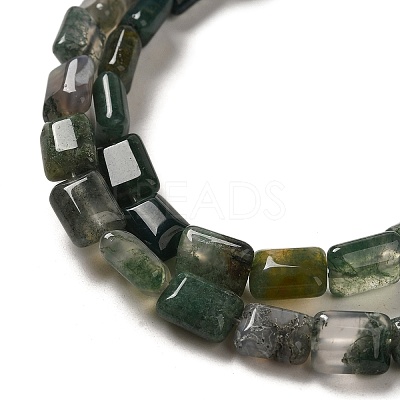 Natural Moss Agate Beads Strands G-G085-A17-01-1