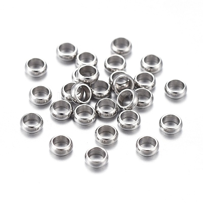 Tarnish Resistant 201 Stainless Steel Spacer Beads STAS-K200-07P-E-1