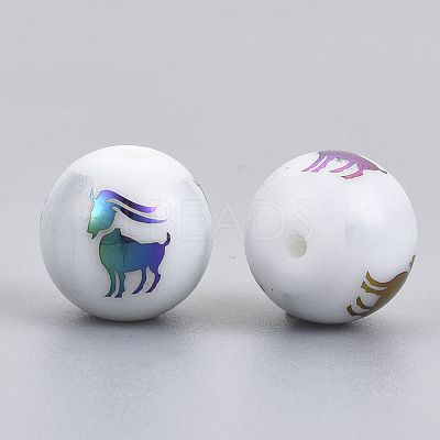Electroplate Glass Beads EGLA-S178-11A-08-1