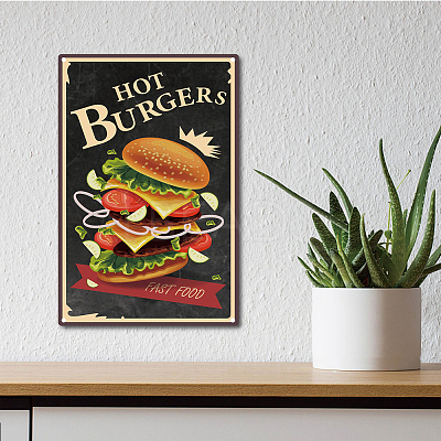 Vintage Metal Tin Sign AJEW-WH0157-035-1